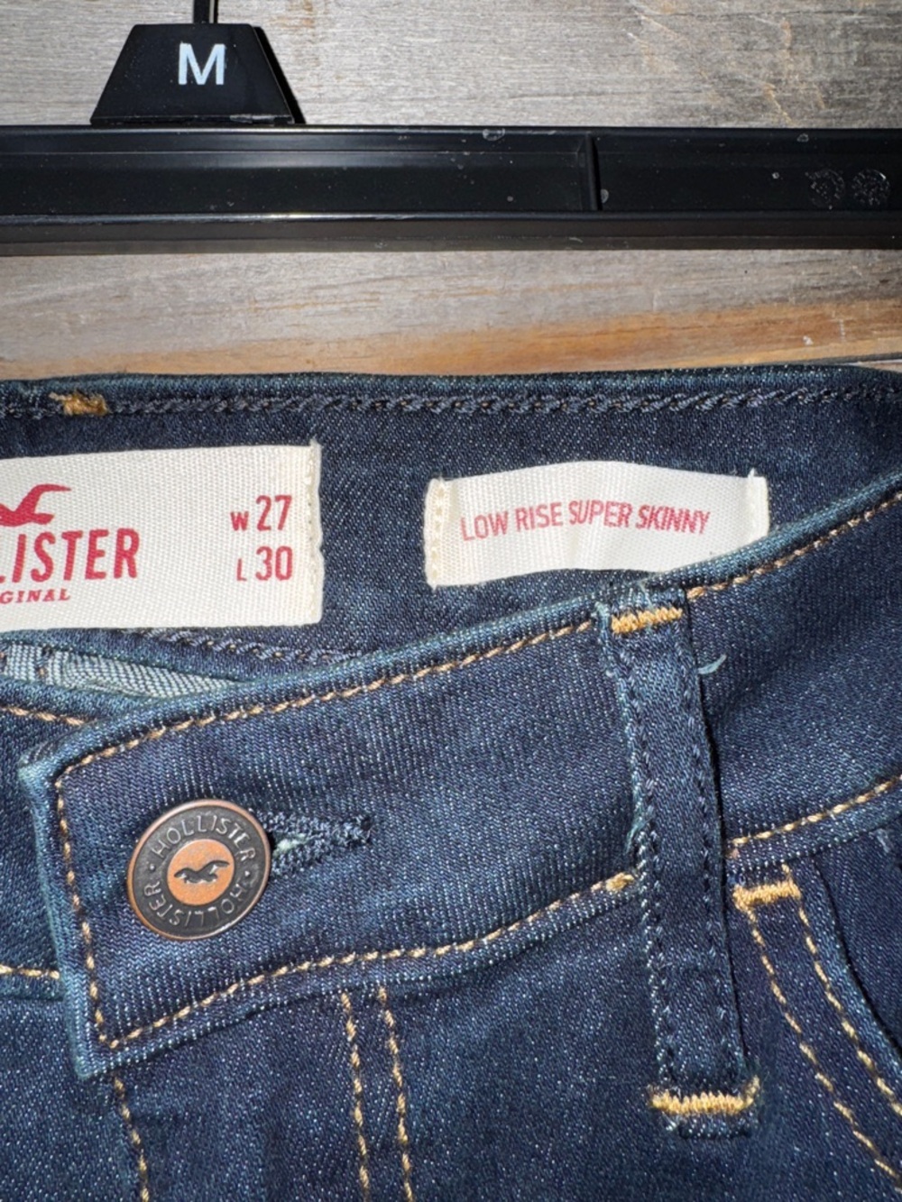 NWT Hollister original 5R 27w 30L - low rise super skinny- - Picture 3 of 4